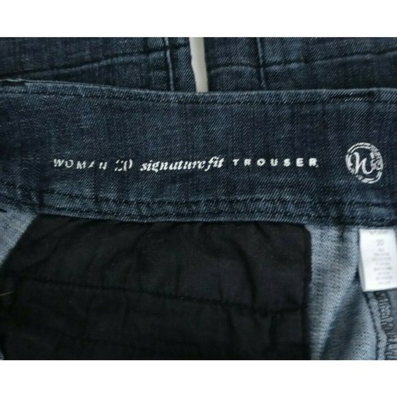 Dressbarn Woman 62 Signature Fit Trousers Denim Look Plus Size 20 - Picture 6 of 7